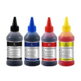 Set 4 culori cerneala universala (HP, Canon, Epson, Brother, Lexmark) sticlute 100ml - black cyan magenta yellow (negru albastru rosu galben)